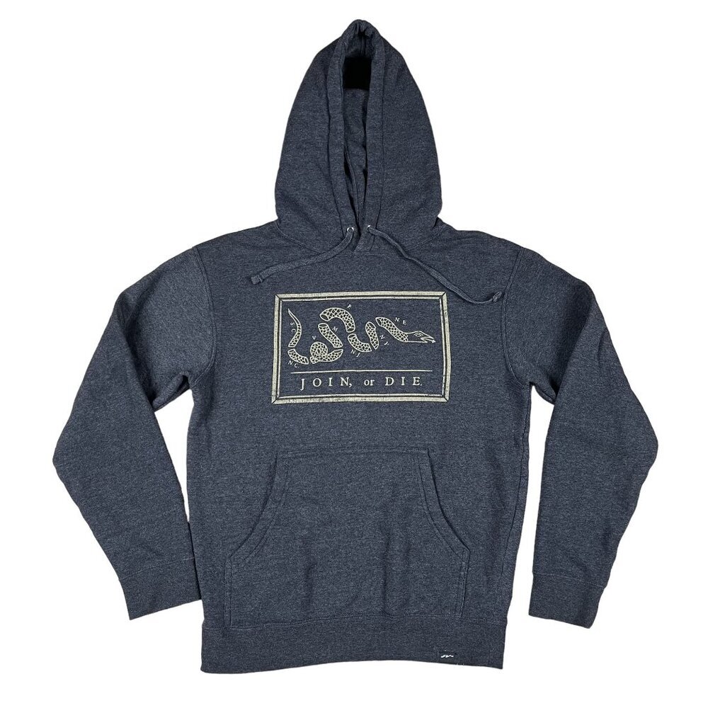 Techstyles Join or‎ Die Grey Snake Hoodie Size Small